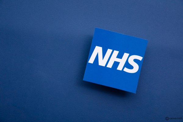 Blue square card displays bold white 